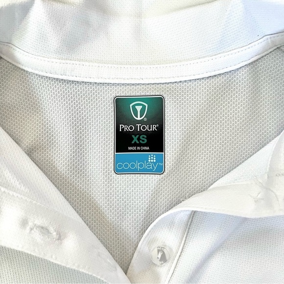 Pro Tour White Sleeveless Collared Shirt Wicking Sports Golf Tennis UPF 50 NWT - Picture 5 of 10